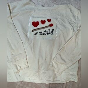 Jane + Delancey Cream and Red Sweater